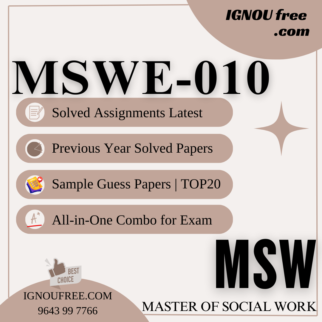IGNOU MSWE-010 | Social Work in African Context – Solved Previous Year Papers, Assignment Support, Guess Papers & Top 20 Questions | Master of Social Work