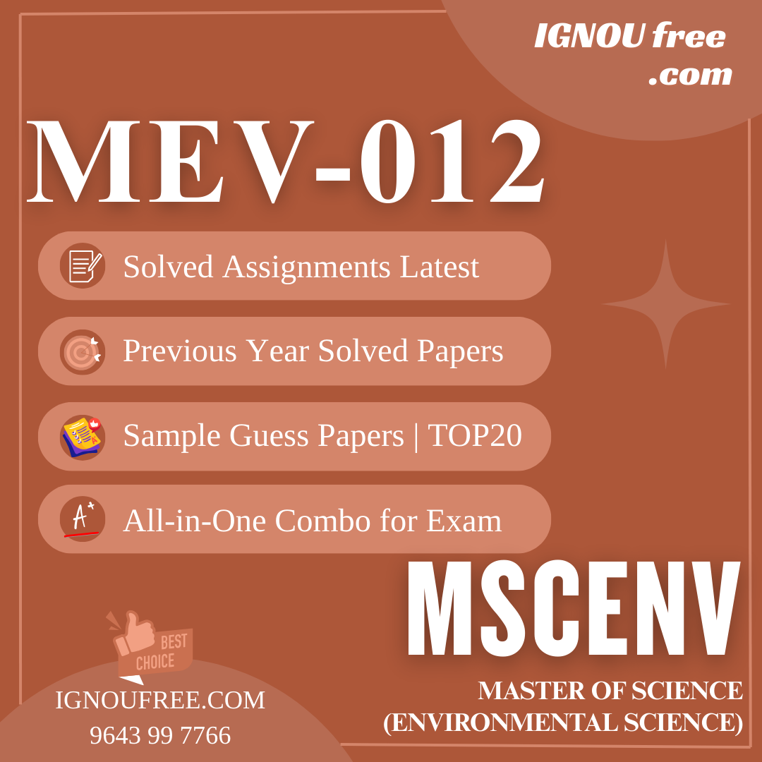 IGNOU MEV-012 | Earth Processes – Solved Previous Year Papers, Assignment Support, Guess Papers & Top 20 Questions | M.Sc. Environmental Science