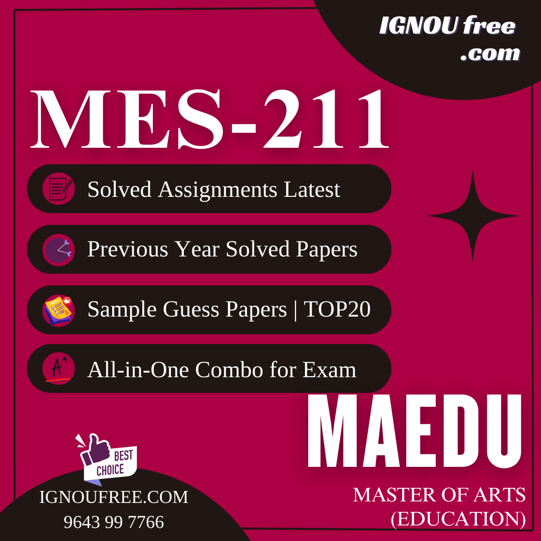 IGNOU MES-211 | Growth and Philosophy of Distance Education – Solved Previous Year Papers, Assignment Support, Guess Papers & Top 20 Questions | MA Education