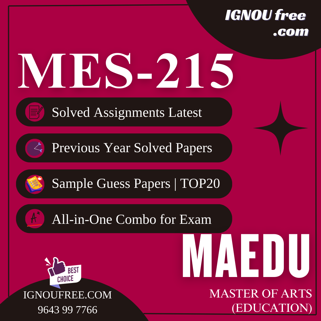 IGNOU MES-215 | Educational Communication Technologies – Solved Previous Year Papers, Assignment Support, Guess Papers & Top 20 Questions | MA Education