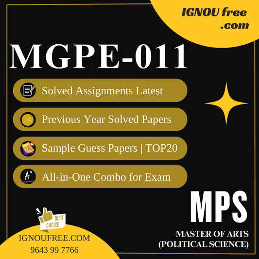 IGNOU MGPE-011 | Human Security – Solved Previous Year Papers, Assignment Support, Guess Papers & Top 20 Questions | MA Gandhi and Peace Studies