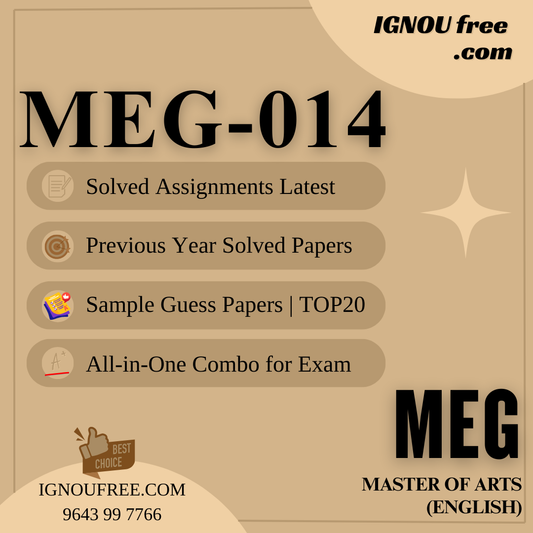 IGNOU MEG-14 | Contemporary Indian Literature in English Translation – Solved Previous Year Papers, Assignment Support, Guess Papers & Top 20 Questions | MA English