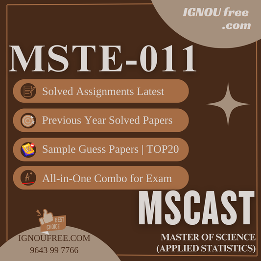 IGNOU MSTE-011 | Operations Research – Solved Previous Year Papers, Assignment Support, Guess Papers & Top 20 Questions | MSc (Applied Statistics)