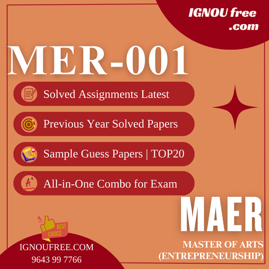 IGNOU MER-001 | Business Environment – Solved Previous Year Papers, Assignment Support, Guess Papers & Top 20 Questions | Master of Arts (Entrepreneurship)