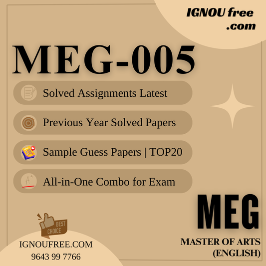 IGNOU MEG-05 | Literary Criticism and Theory – Solved Previous Year Papers, Assignment Support, Guess Papers & Top 20 Questions | MA English