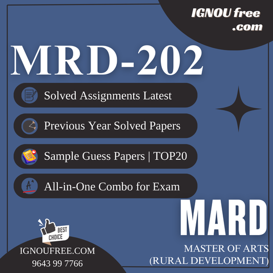 IGNOU MRD-202 | Rural Development Programmes – Solved Previous Year Papers, Assignment Support, Guess Papers & Top 20 Questions | MA Rural Development