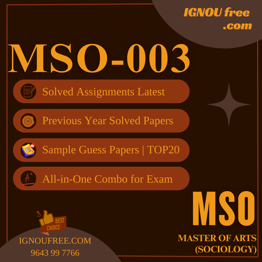 IGNOU MSO-03 | Sociology of Development – Solved Previous Year Papers, Assignment Support, Guess Papers & Top 20 Questions | MA Sociology