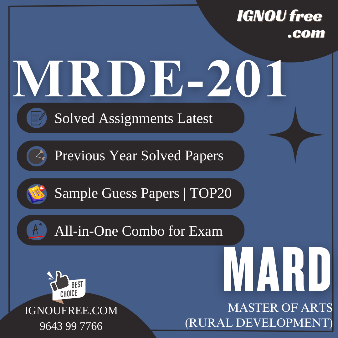 IGNOU MRDE-201 | Rural Social Development – Solved Previous Year Papers, Assignment Support, Guess Papers & Top 20 Questions | MA Rural Development