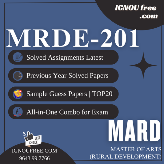 IGNOU MRDE-201 | Rural Social Development – Solved Previous Year Papers, Assignment Support, Guess Papers & Top 20 Questions | MA Rural Development