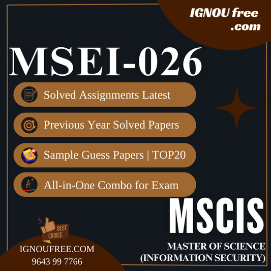 IGNOU MSEI-026 | BCP, DR Planning and Audit – Solved Previous Year Papers, Assignment Support, Guess Papers & Top 20 Questions | MSc Information Security
