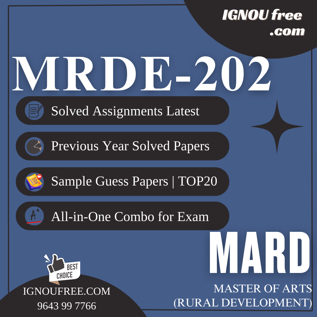 IGNOU MRDE-202 | Rural Health Care – Solved Previous Year Papers, Assignment Support, Guess Papers & Top 20 Questions | MA Rural Development