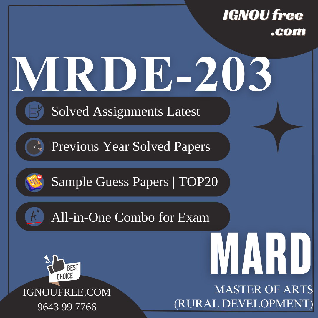IGNOU MRDE-203 | Communication and Extension in Rural Development – Solved Previous Year Papers, Assignment Support, Guess Papers & Top 20 Questions | MA Rural Development