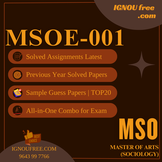 IGNOU MSOE-01 | Sociology of Education – Solved Previous Year Papers, Assignment Support, Guess Papers & Top 20 Questions | MA Sociology