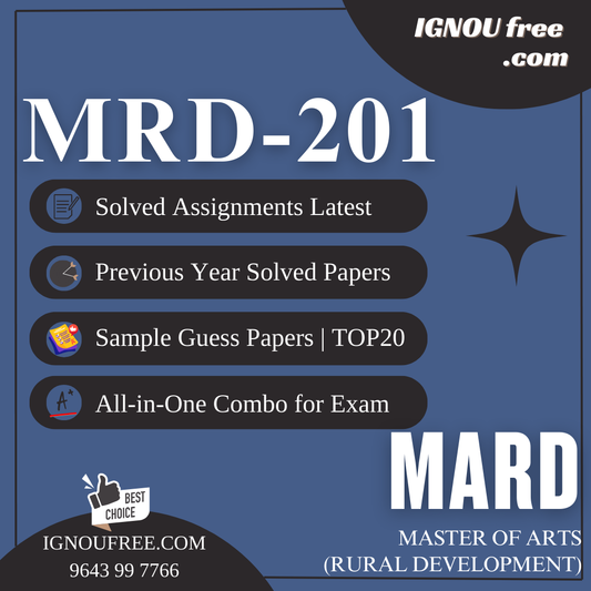 IGNOU MRD-201 | Rural Development: Indian Context – Solved Previous Year Papers, Assignment Support, Guess Papers & Top 20 Questions | MA Rural Development