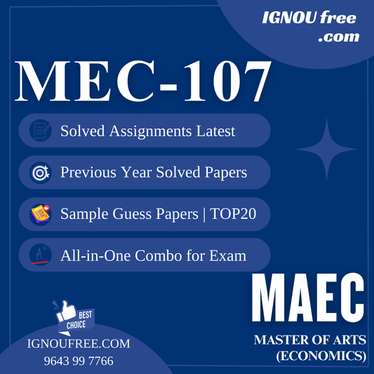 IGNOU MEC-107 | International Trade and Development – Solved Previous Year Papers, Assignment Support, Guess Papers & Top 20 Questions | MA Economics