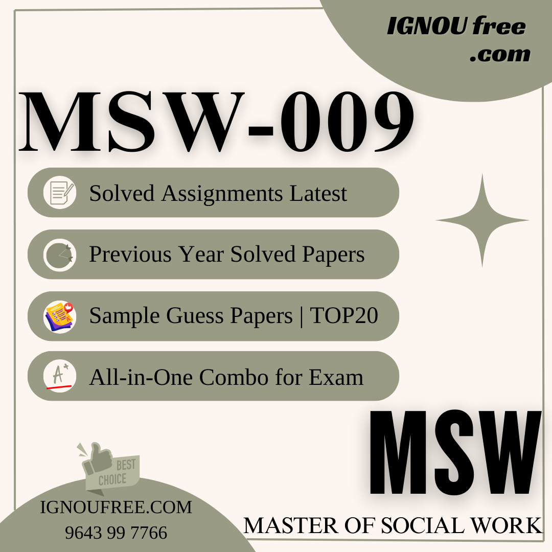 IGNOU MSW-009 | Community Organisation Management for Community Development – Solved Previous Year Papers, Assignment Support, Guess Papers & Top 20 Questions | Master of Social Work