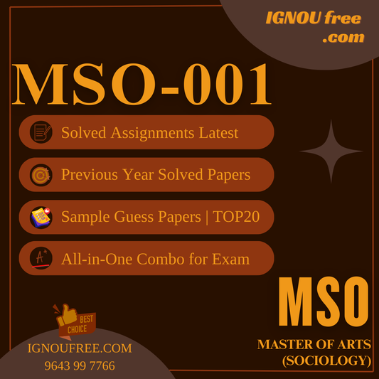 IGNOU MSO-01 | Sociological Theories and Concepts – Solved Previous Year Papers, Assignment Support, Guess Papers & Top 20 Questions | MA Sociology