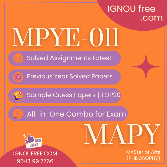 IGNOU MPYE-011 | Philosophy of Art (Aesthetics) – Solved Previous Year Papers, Assignment Support, Guess Papers & Top 20 Questions | MA Philosophy